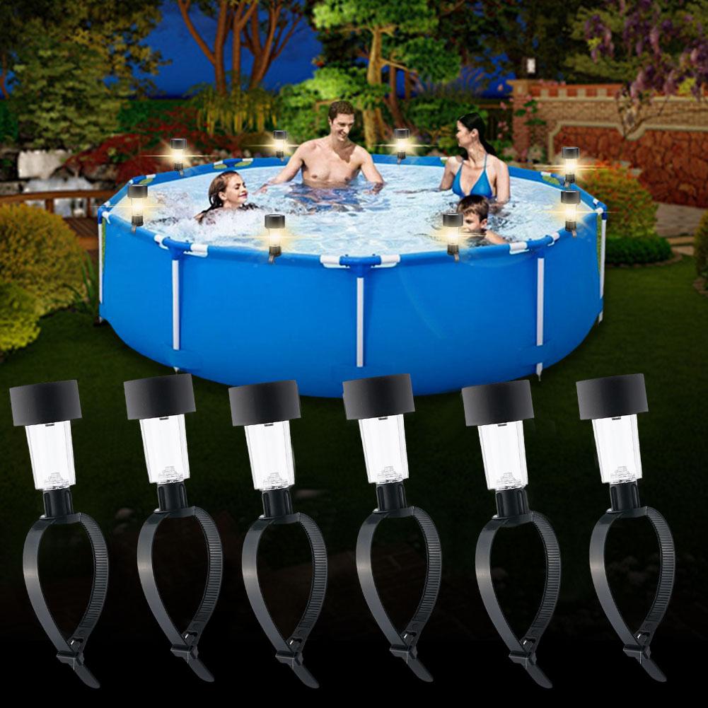 Outdoor Lighting For Fence - Luci LED Solari per Piscina, Impermeabili,
