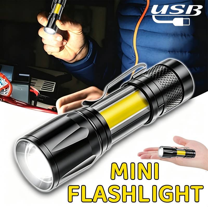 Outdoor Lighting Usb - Mini Torcia LED COB, Faro Portatile,