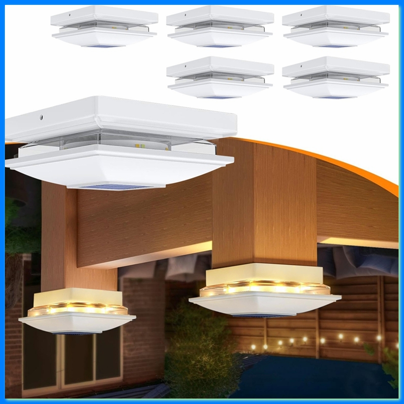 Outdoor Lighting For Fence - Set di 4 Luci Solari per