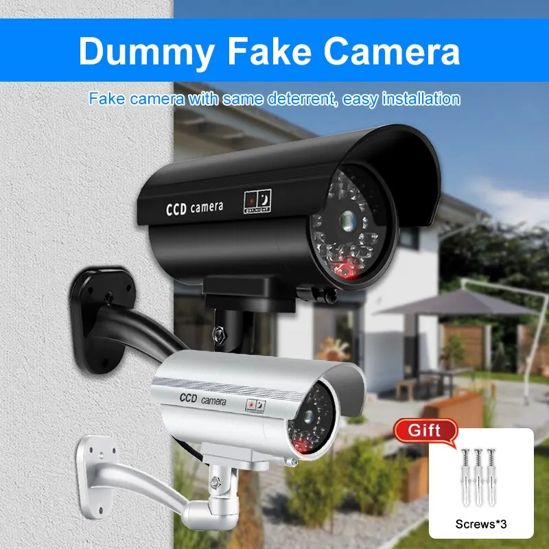 Outdoor Lighting Video - 1 telecamera di sicurezza fittizia impermeabile