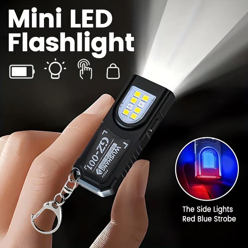 Outdoor Lighting Usb - Torcia portachiavi multifunzionale Mini torcia ricaricabile