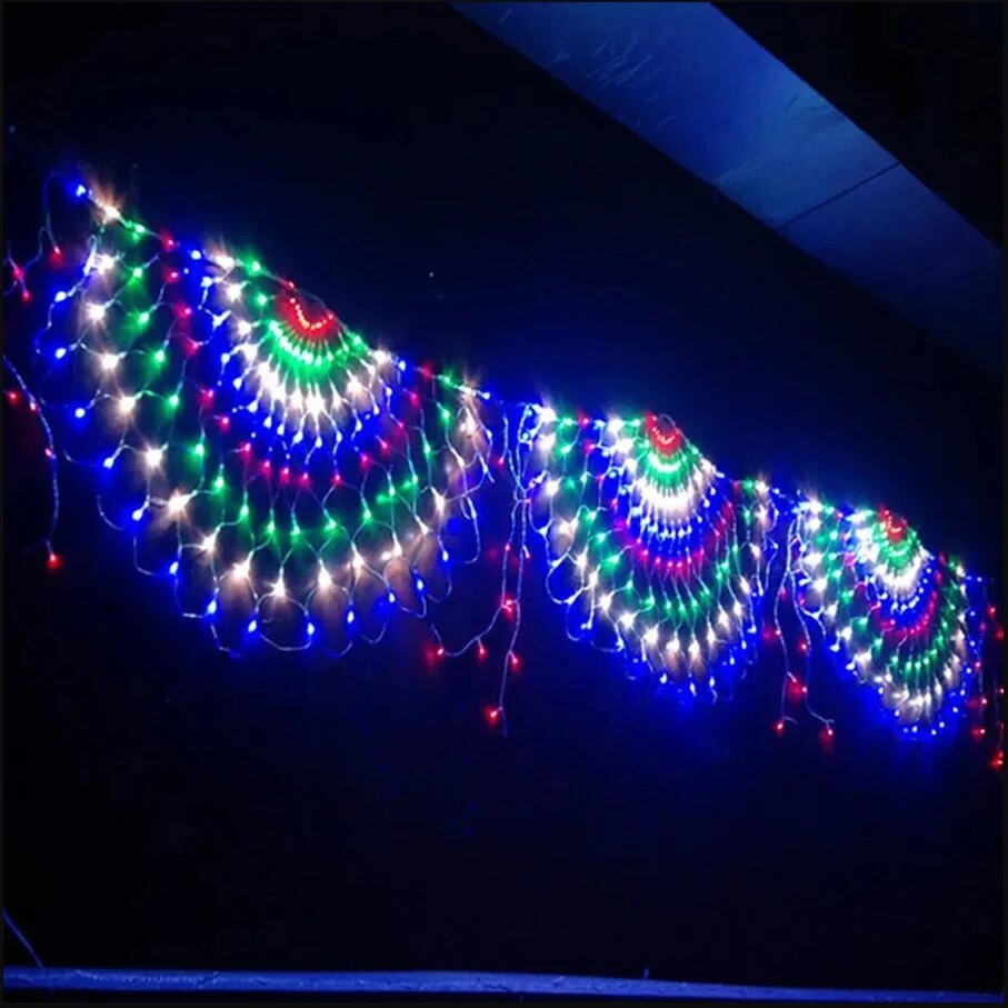 Outdoor Lighting Grid Screen - Spina ue/usa 3.2*0.6M 420LED 3 luci