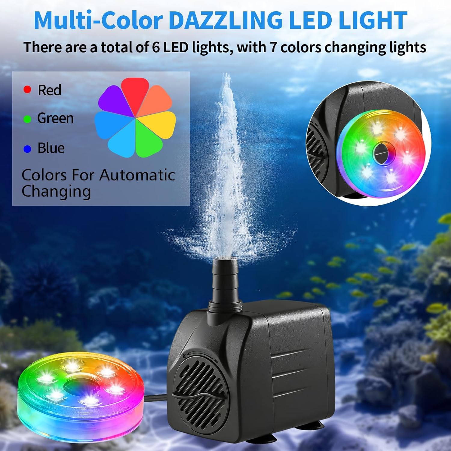 Pompa Sommergibile 210GPH con  - Pond Light Submersible recensione e prezzo