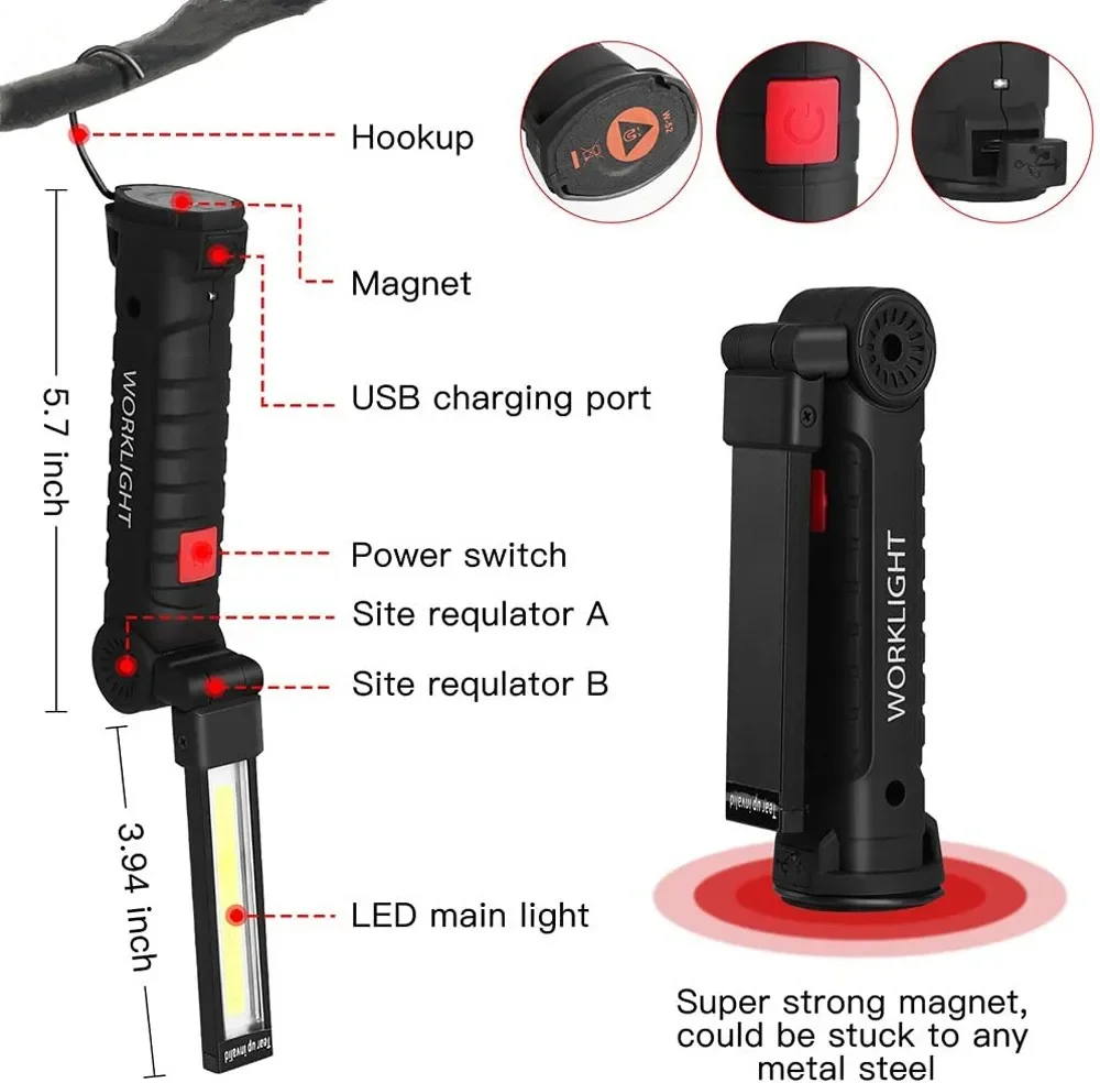 Torcia portatile a LED COB Lam - Outdoor Lighting Usb recensione e prezzo
