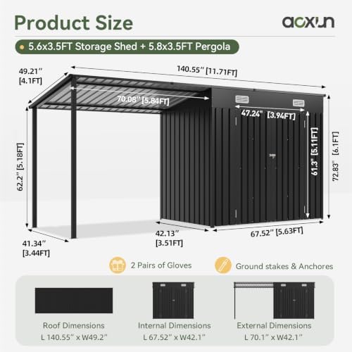 Capanno da Giardino 6x4FT con  - Outdoor Lighting Solar recensione e prezzo