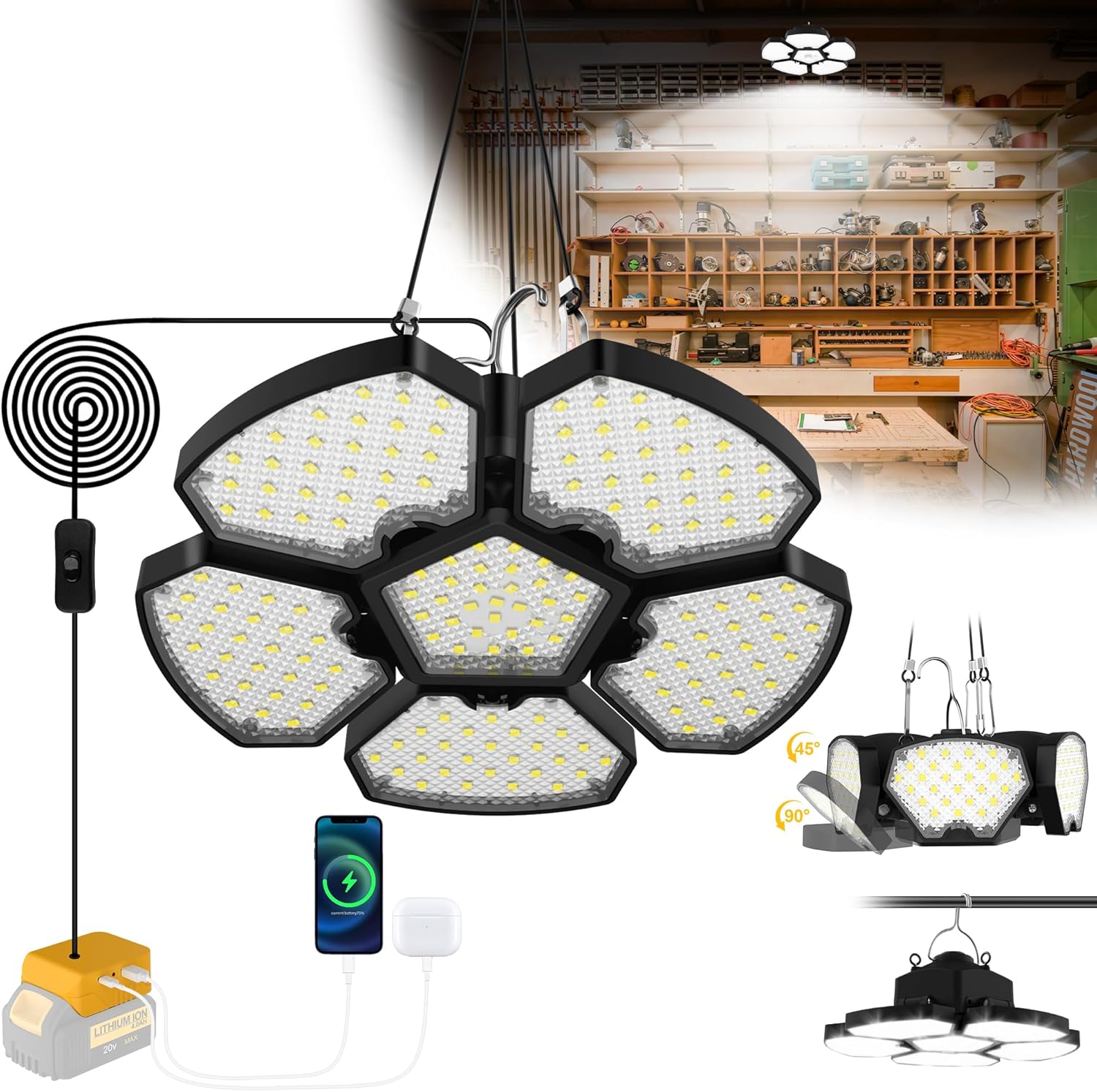 Lampada a Batteria per Esterni - Outdoor Lighting Garage recensione e prezzo