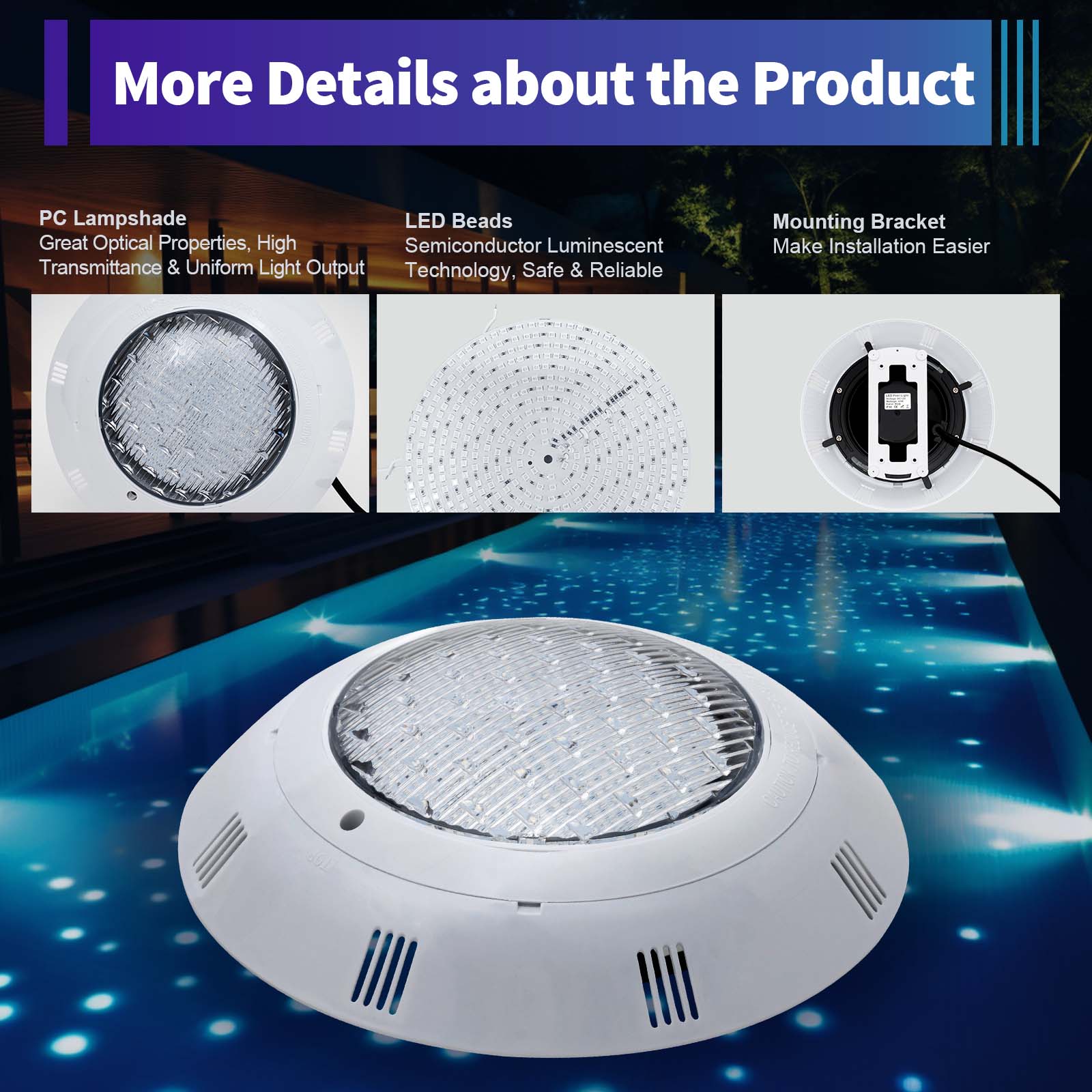 Luce per piscina a LED RGB da  - Pond Light Submersible recensione e prezzo