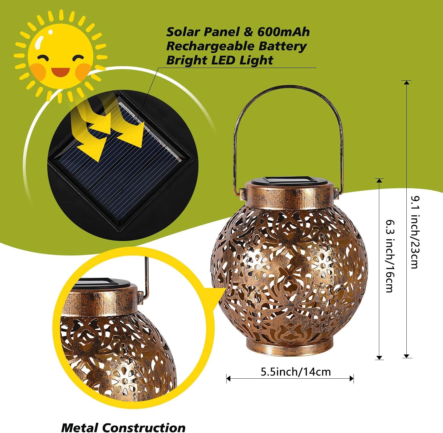 1-6 Lanterne Solari Marocchine - Photocell Outdoor Lighting recensione e prezzo