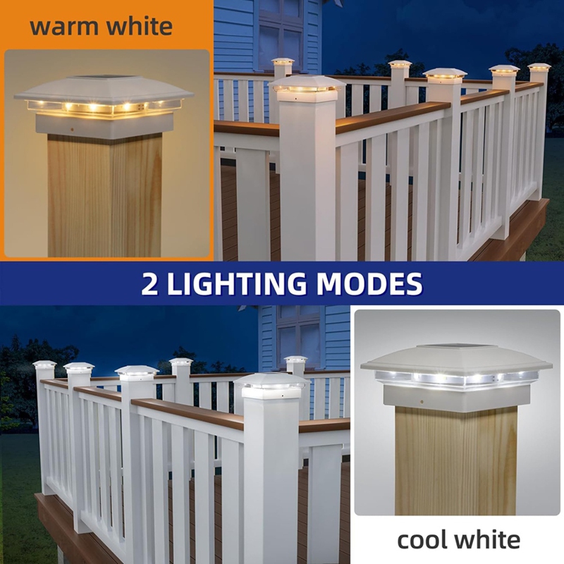 Set di 4 Luci Solari per Pali  - Outdoor Lighting For Fence recensione e prezzo