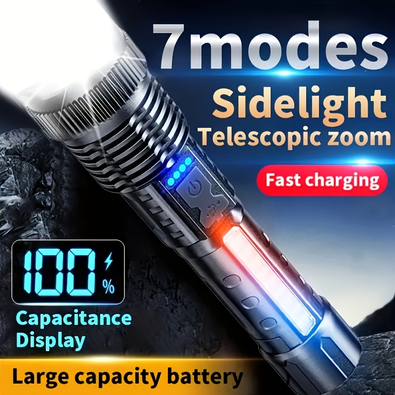 Potente Torcia LED con Indicat - Outdoor Lighting Usb recensione e prezzo